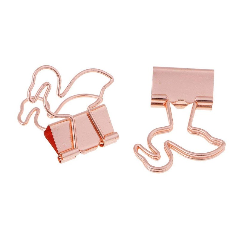 FRECI 20pcs Flamingo Paper Clips Creative Clip Bookmark Clips Binder Clamps Clips Notebook Page Marker Stationery for Office School Supplies - Image 3